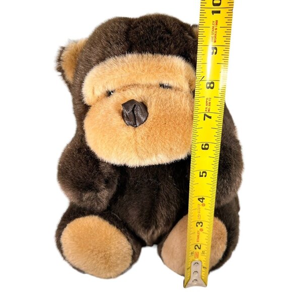 CALTOY MONKEY PLUSH GORILLA CHIMP STUFFED ANIMAL ROLLY POLY LEATHER NOSE MOUTH - Picture 3 of 10